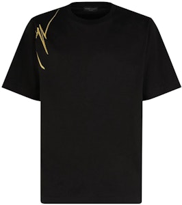 ジュゼッペザノッティ SS23 ロゴ刺繍 ブラッククルーネックTシャツ カジュアルティー ERU3008002 Buy ジュゼッペザノッティ SS23 ロゴ刺繍 ブラッククルーネックTシャツ カジュアルティー ERU3008002