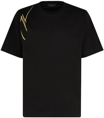 ジュゼッペザノッティ SS23 ロゴ刺繍 ブラッククルーネックTシャツ カジュアルティー ERU3008002 Buy ジュゼッペザノッティ SS23 ロゴ刺繍 ブラッククルーネックTシャツ カジュアルティー ERU3008002