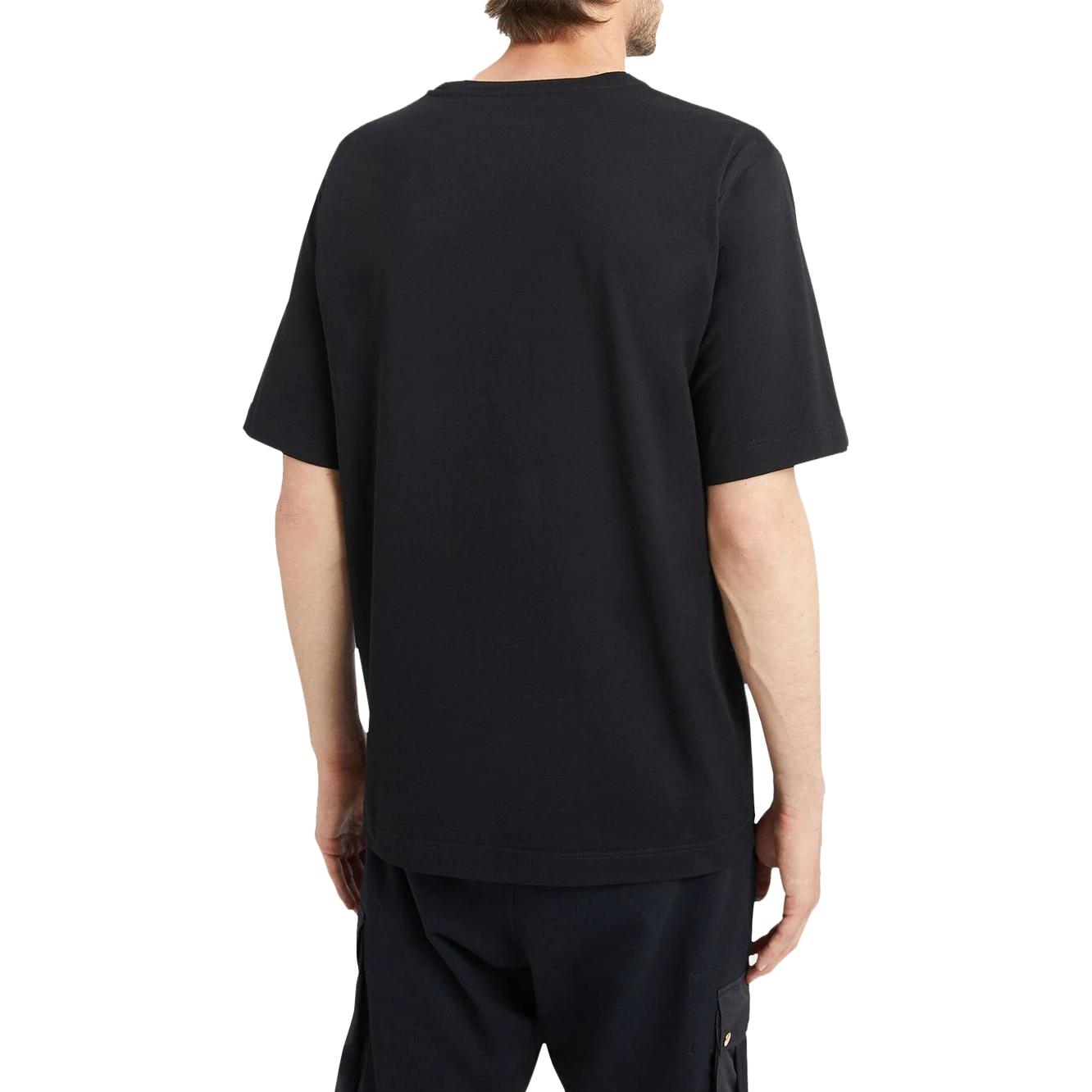 Shop ジュゼッペザノッティ SS23 ロゴ刺繍 ブラッククルーネックTシャツ カジュアルティー ERU3008002