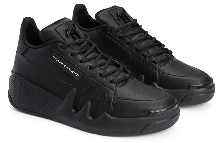 Lookbook 【11月24日0點 品牌直發限時6折】giuseppe zanotti/GZ Talon Zanotti 潮流秋冬 合成織物面包鞋 時尚板鞋 男款 黑色