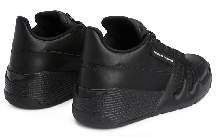 Shop 【11月24日0點 品牌直發限時6折】giuseppe zanotti/GZ Talon Zanotti 潮流秋冬 合成織物面包鞋 時尚板鞋 男款 黑色