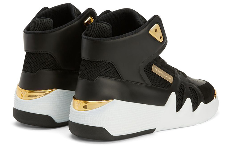 Shop Giuseppe Zanotti Talon 'Hitam Emas Bertali' RM30060001