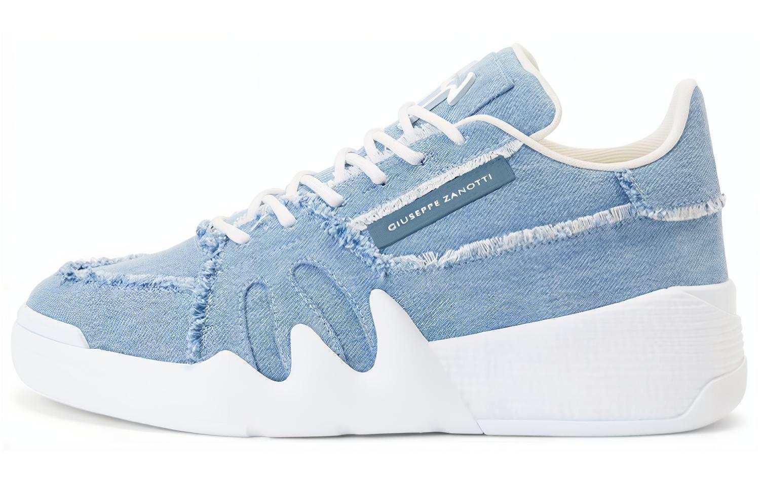 Giuseppe Zanotti Talon 'Blue Cotton Lace-Up'