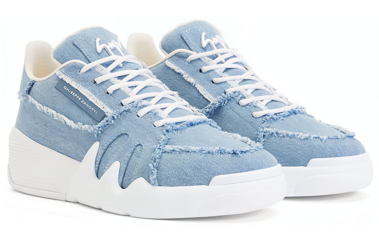 Giuseppe Zanotti Talon 'Blue Cotton Lace-Up' 圖 2