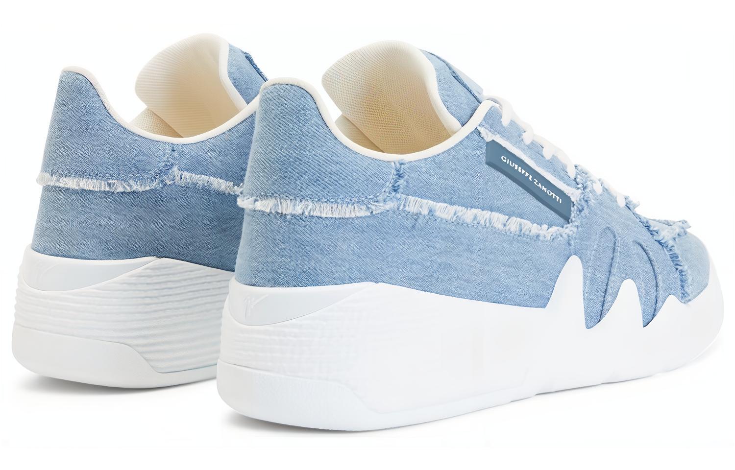 Giuseppe Zanotti Talon 'Blue Cotton Lace-Up' 圖 3