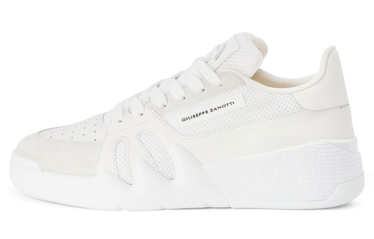 Giuseppe Zanotti Talon 'White Leather Logo Lace-up'