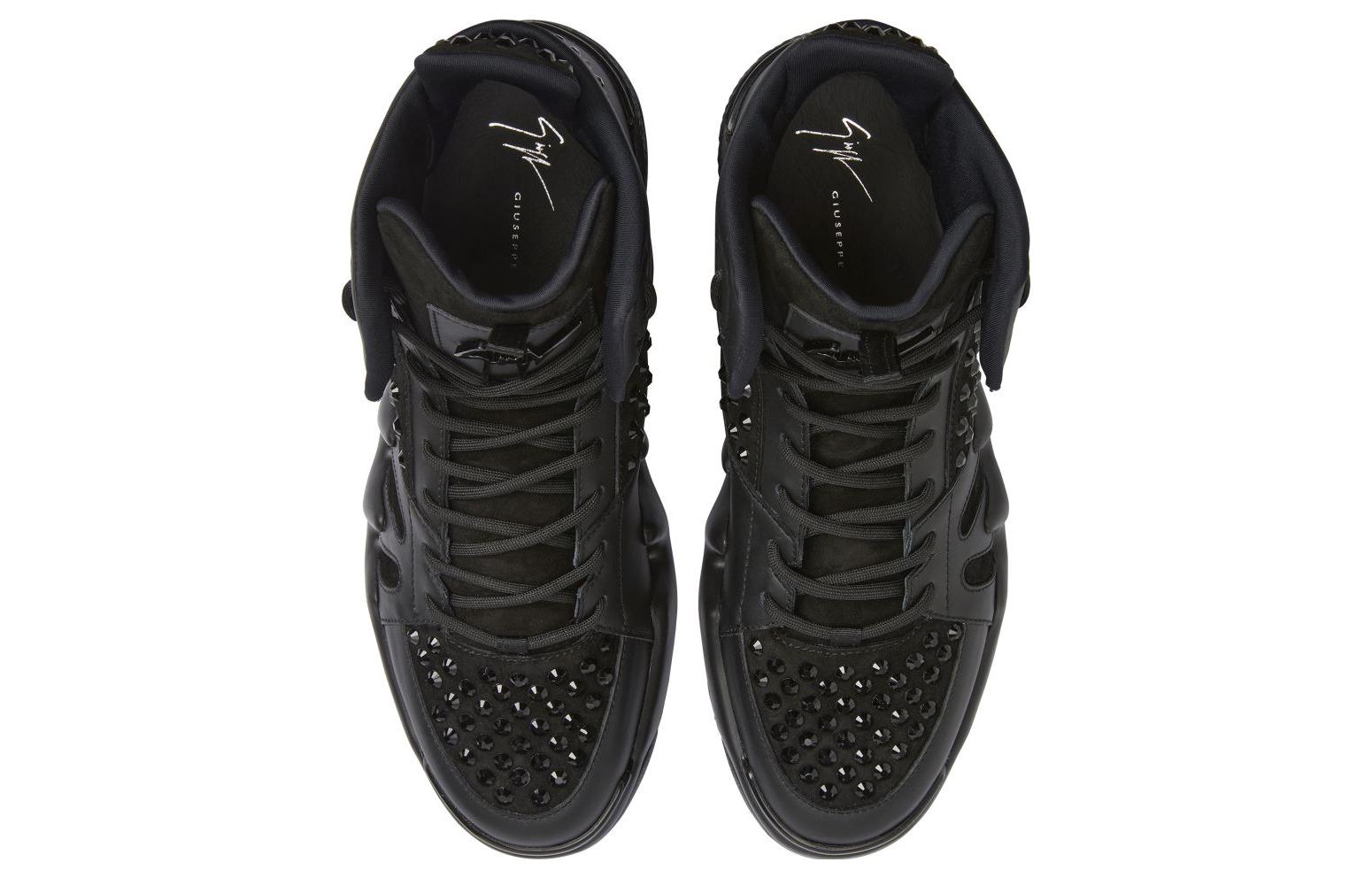 Lookbook 朱塞佩·萨诺第 Talon 黑色鳄鱼纹高帮鞋 RM20027001