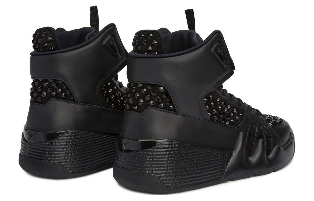 Shop 朱塞佩·萨诺第 Talon 黑色鳄鱼纹高帮鞋 RM20027001