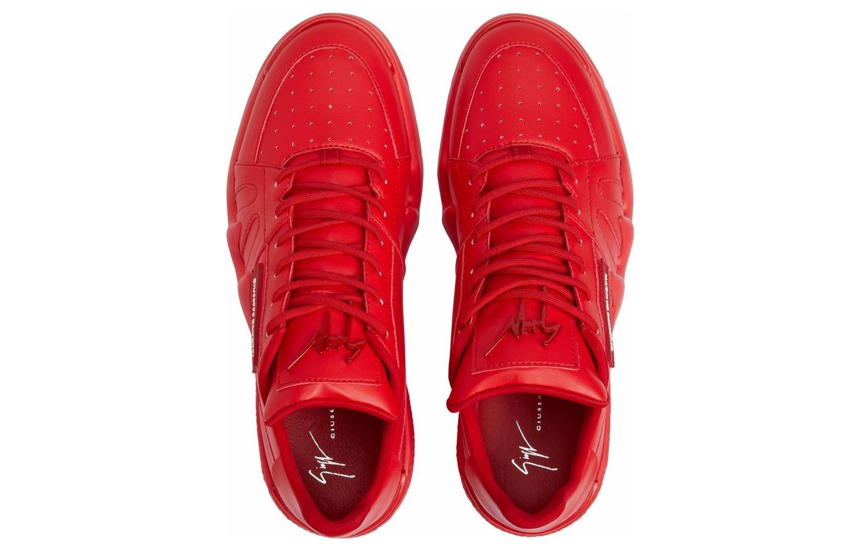 Giuseppe Zanotti Talon Low 'Red CMFT Lace-Up' 圖 4