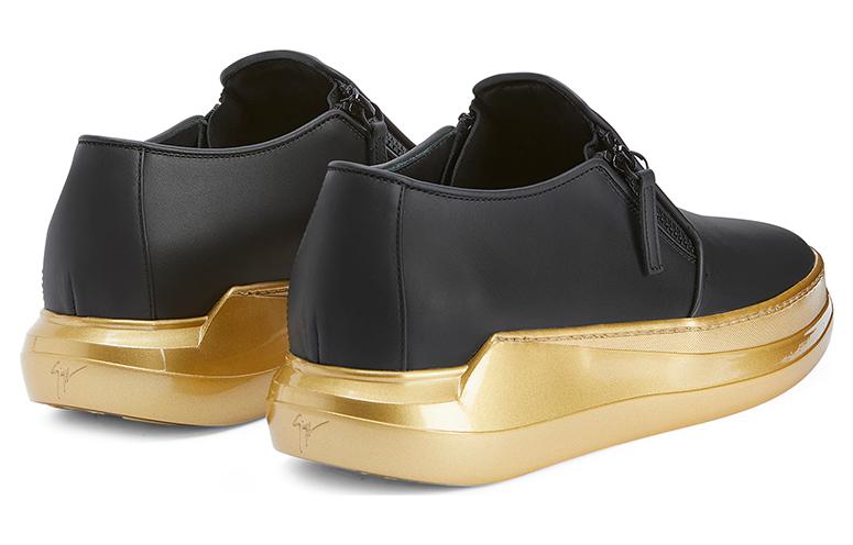 Lookbook Giuseppe Zanotti/GZ 頭層牛皮 厚底輕便一腳蹬 樂福鞋 男款 黑金