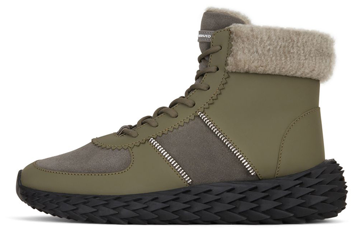 Giuseppe Zanotti Urchin 'Green Velvet High-Top'