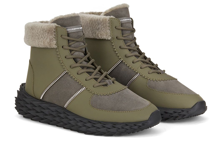 Giuseppe Zanotti Urchin 'Green Velvet High-Top' 圖 2