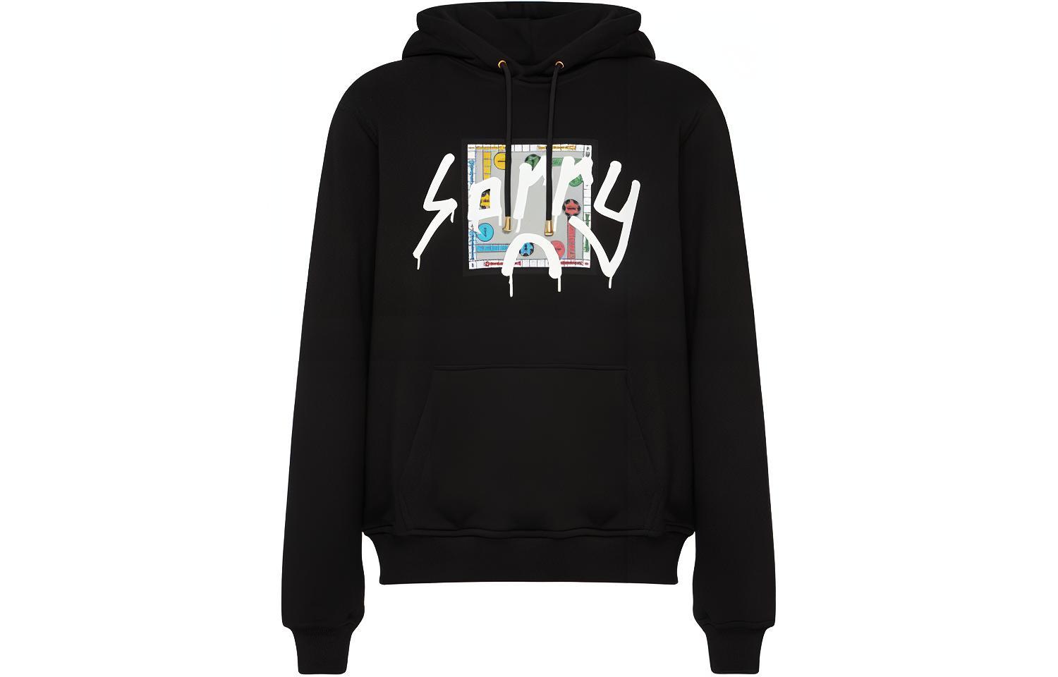Giuseppe Zanotti x In Advance  Black Graffiti Hoodie SS22 Collaboration. ERUV200001