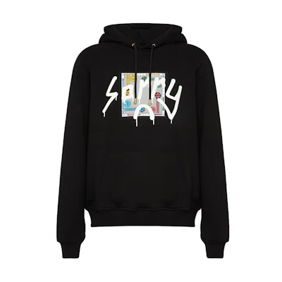 Giuseppe Zanotti In Advance Black Graffiti Hoodie SS22 Collaboration. ERUV200001