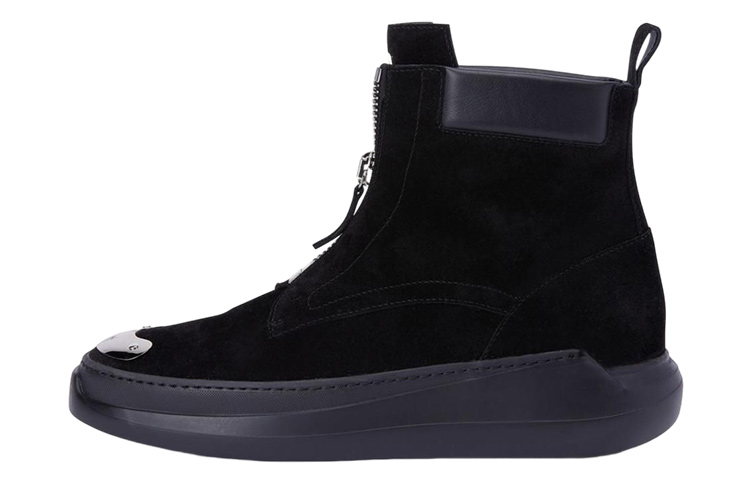 Giuseppe Zanotti Zippered Velvet Short Boots 'Black Fashion'