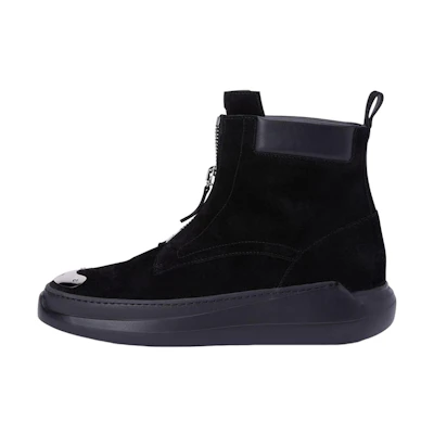 Giuseppe Zanotti Zippered Velvet Short Boots 'Black Fashion'