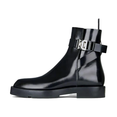 Givenchy 4G Buckle Leather Ankle Boots 'Black'