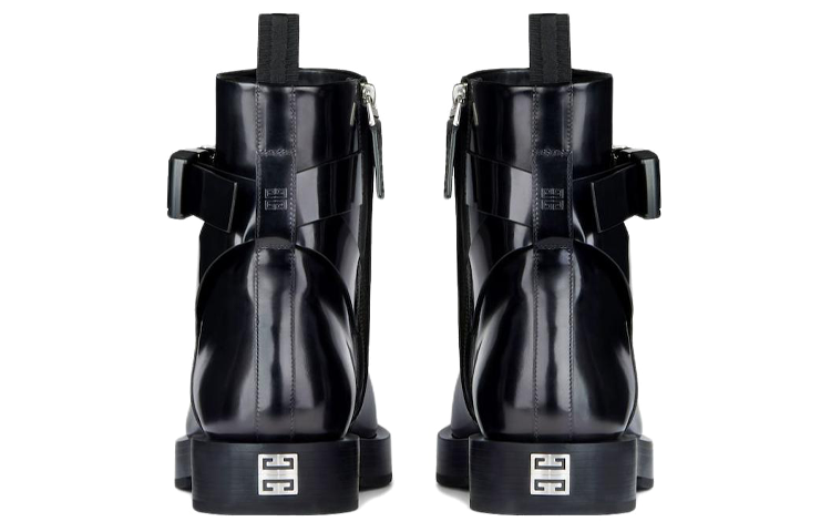 Shop Stivaletti in Pelle Givenchy 4G con Fibbia ''Nero'' BH603BH135-001