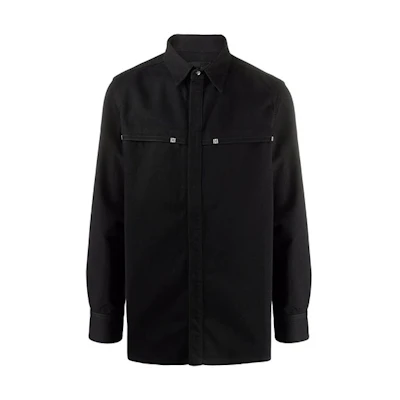 Givenchy 4G Logo Plaque Shirt Jacket Black () BM60PD50KK-001