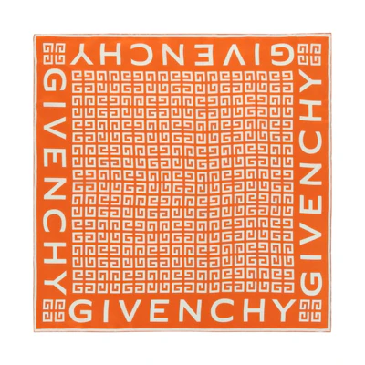 Givenchy 4G Monogram Printed Scarf Orange