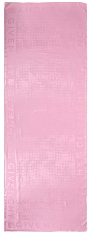 givenchy-4-g-monogram-silk-scarf-pink