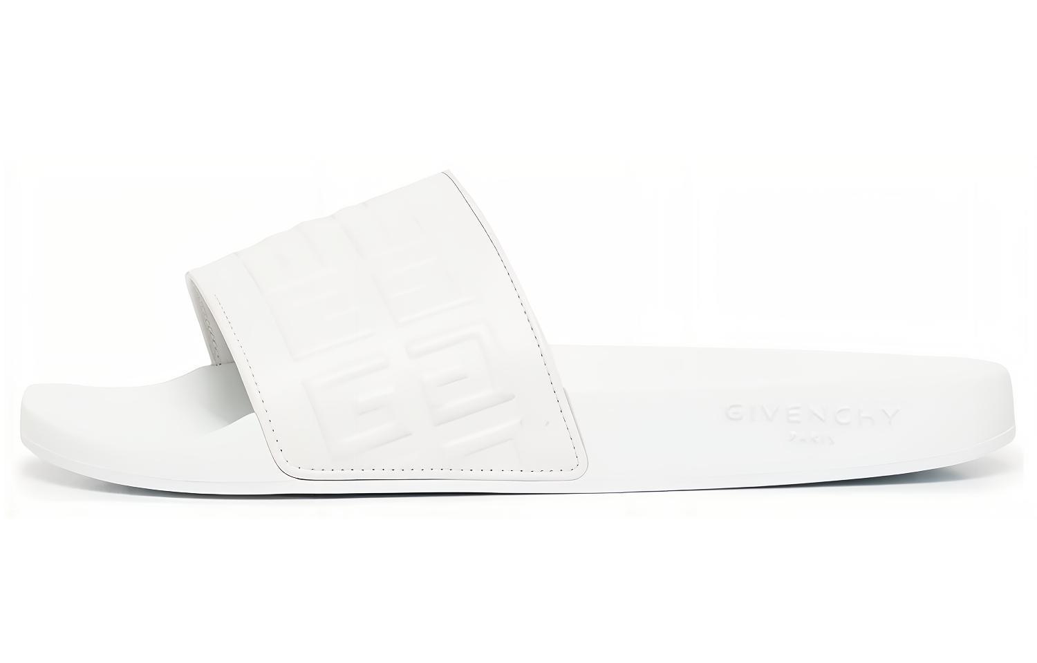 Buy 纪梵希 4G 拖鞋 '白色' BH301JH12W-100