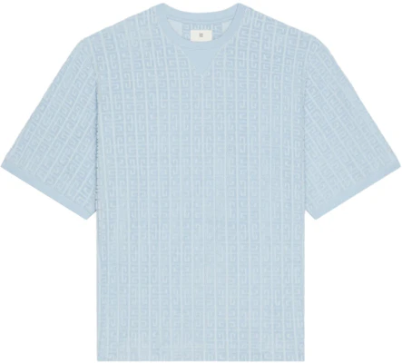 Givenchy 4G 棉質毛巾布藍色圓領短袖T恤 BM71JA3YF0-450 Order Givenchy 4G 棉質毛巾布藍色圓領短袖T恤 BM71JA3YF0-450