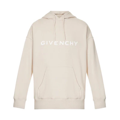 Givenchy Beige Hoodie with Solid Color Letter Print. BMJ0HC3YAC-267