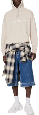 지방시 베이지 후드티 솔리드 컬러 레터 프린트. BMJ0HC3YAC-267 Lookbook 지방시 베이지 후드티 솔리드 컬러 레터 프린트. BMJ0HC3YAC-267