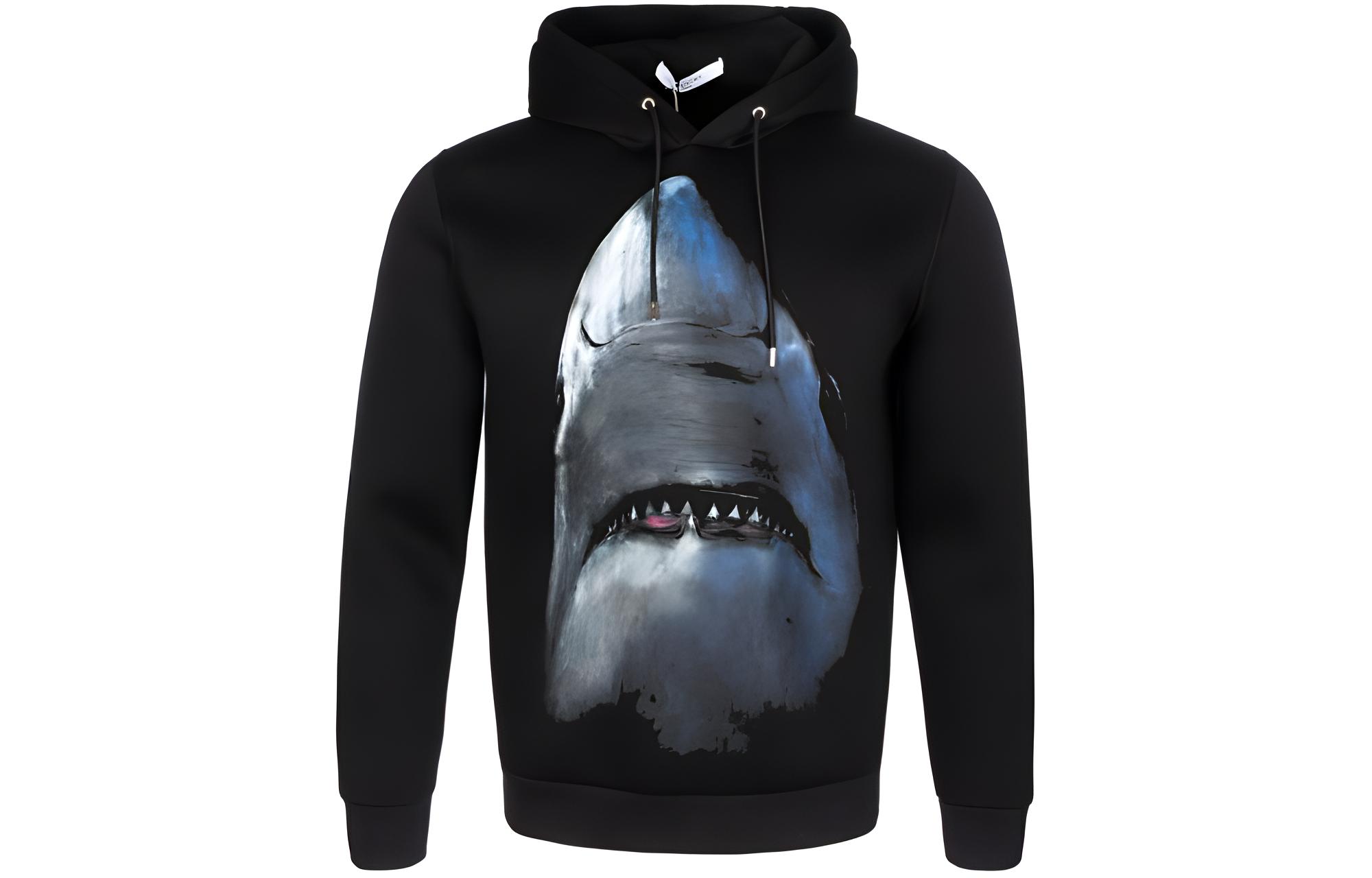 GIVENCHY  Black Animal Print Hoodie Long Sleeve Sweatshirt. 17F7320656-001