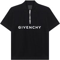 Givenchy Black Cotton Short-Sleeve Polo Shirt with Letter Print. BM71D13YFP-001 Givenchy Black Cotton Short-Sleeve Polo Shirt with Letter Print. BM71D13YFP-001