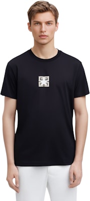 GIVENCHY Black Crew Neck Solid Color Fitted Short Sleeve T-Shirt BM71JB3YLZ-001 Lookbook GIVENCHY Black Crew Neck Solid Color Fitted Short Sleeve T-Shirt BM71JB3YLZ-001
