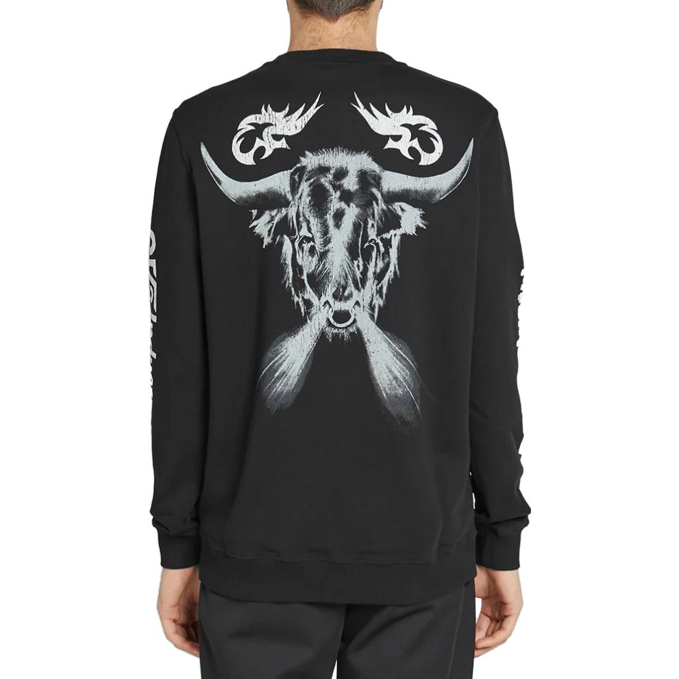 Shop 紀梵希黑色字母印花圓領運動衫 BM700L30AF-001