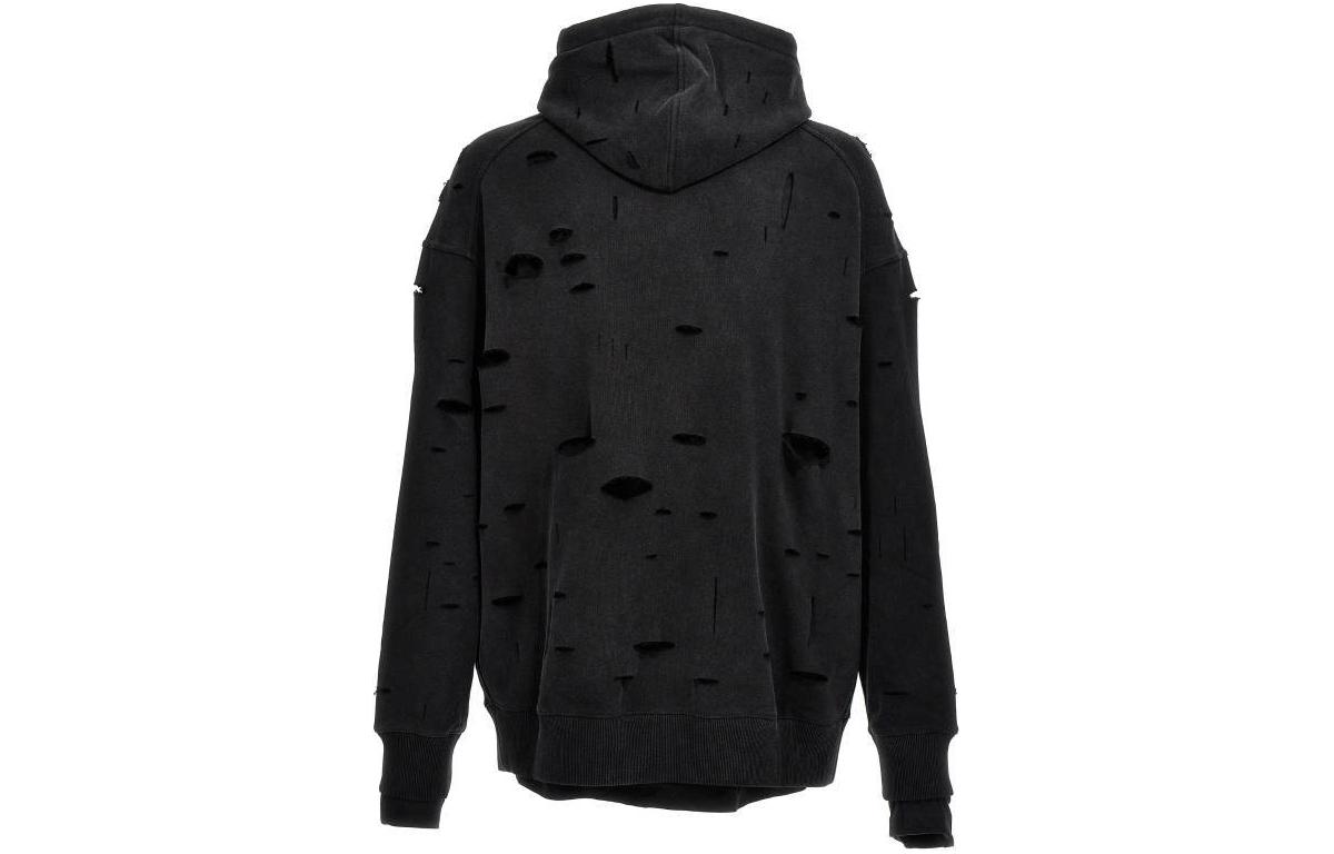 Lookbook 紀梵希 黑色字母印花破洞連帽衫 BMJ0JE3Y9W-011