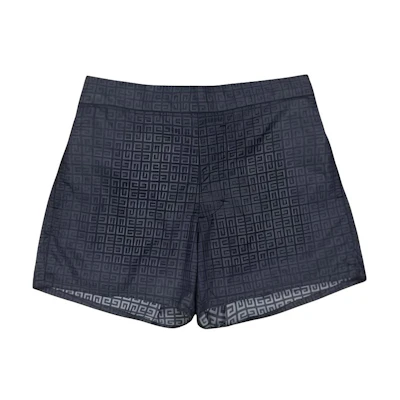Givenchy Black Elastic Waist Monogram Swim Shorts. BMA00S1537-001