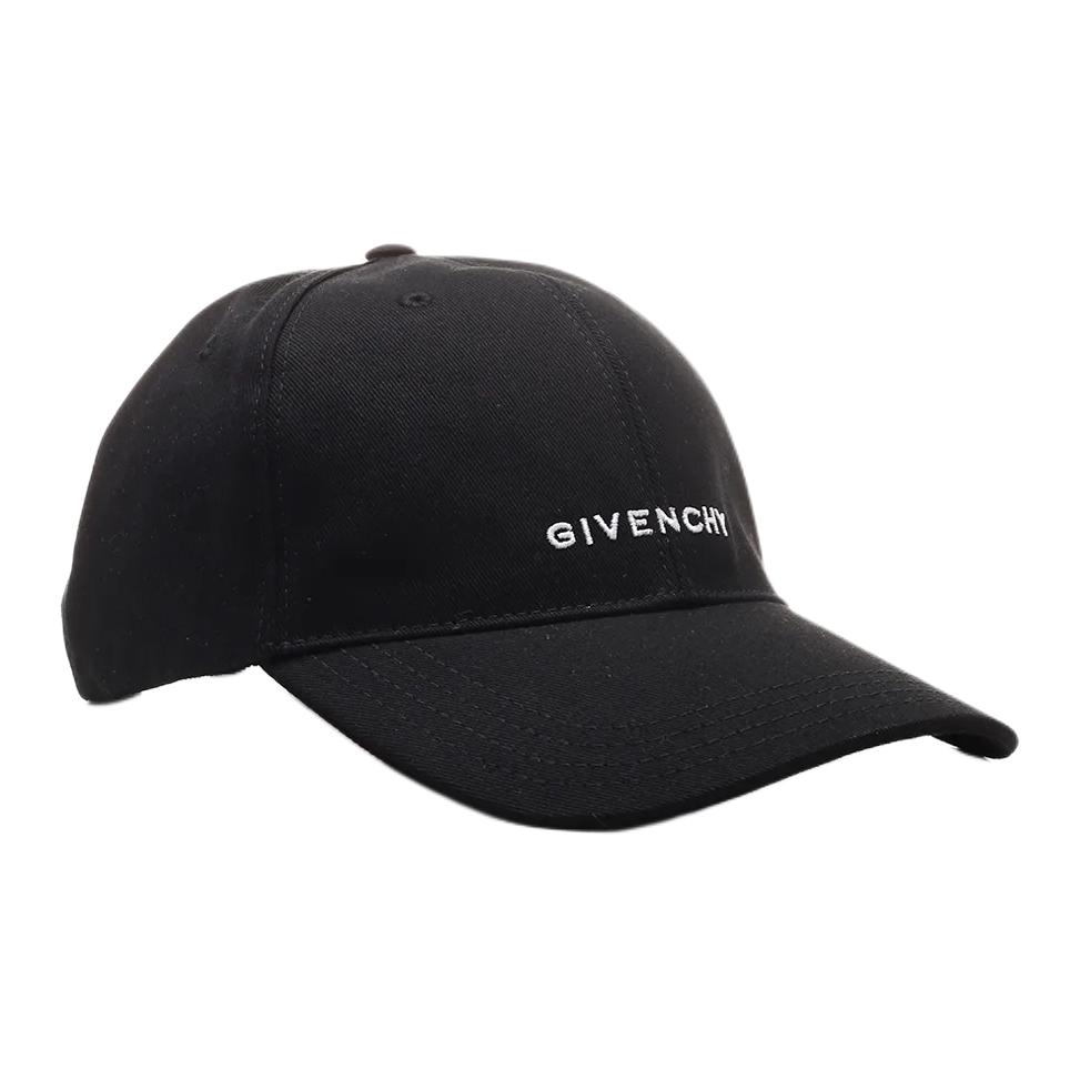 Shop GIVENCHY  Black Embroidered Cotton Blend Baseball Cap BPZ022P0C4094001
