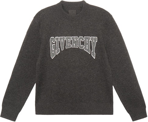 纪梵希黑色刺绣字母Logo圆领毛衣 BM90KX4YC6-015 Order 纪梵希黑色刺绣字母Logo圆领毛衣 BM90KX4YC6-015