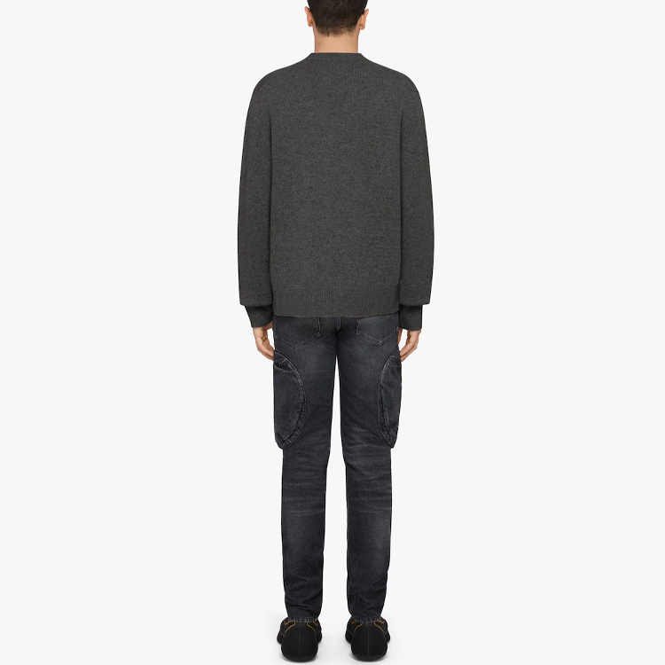 Purchase 纪梵希黑色刺绣字母Logo圆领毛衣 BM90KX4YC6-015