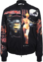 GIVENCHY Black Full-Print Zip-Up Jacket Long Sleeve Outerwear. 16W7313-651-001 GIVENCHY Black Full-Print Zip-Up Jacket Long Sleeve Outerwear. 16W7313-651-001