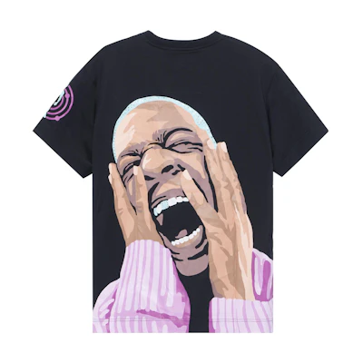 GIVENCHY Black Graphic Print Crew Neck T-Shirt. BM716R3YCV-001