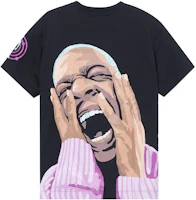 Order GIVENCHY 黑色圖案印花圓領T恤 BM716R3YCV-001