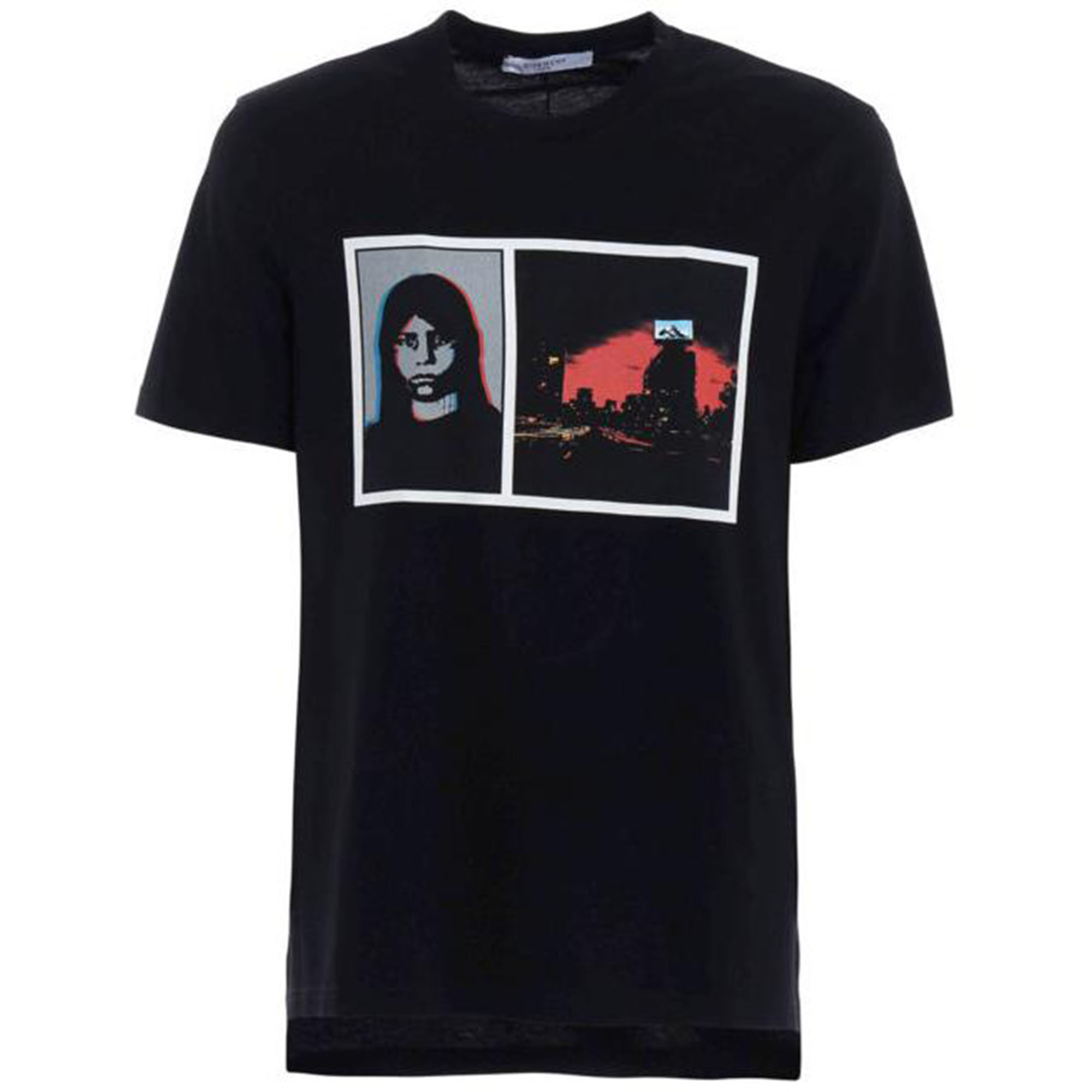 Givenchy  Black Graphic Print Crewneck T-Shirt 17W7189651-001