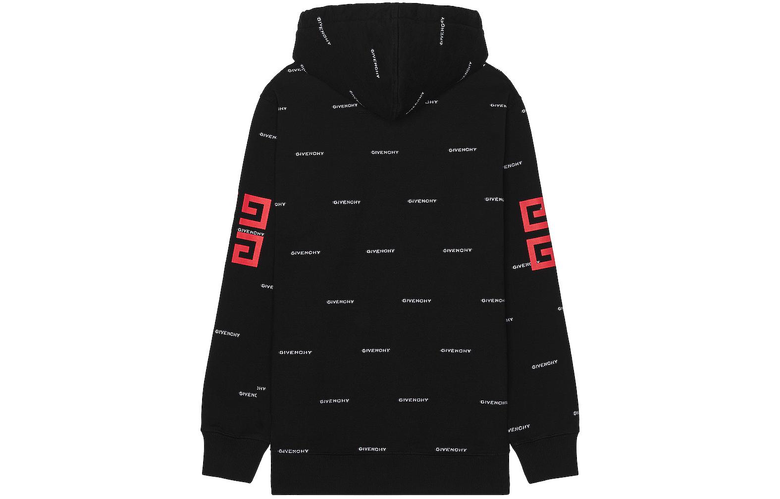 Lookbook GIVENCHY Sudadera Negra con Estampado de Letras y Logo de Mangas Largas BMJ0HD3YE4-001