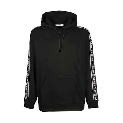 GIVENCHY Black Hoodie with Letter Print BMJ02K30AF-001