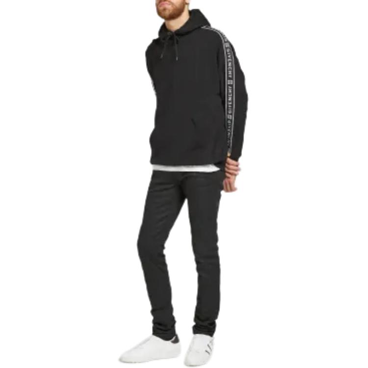 GIVENCHY  Black Hoodie with Letter Print BMJ02K30AF-001 圖 3
