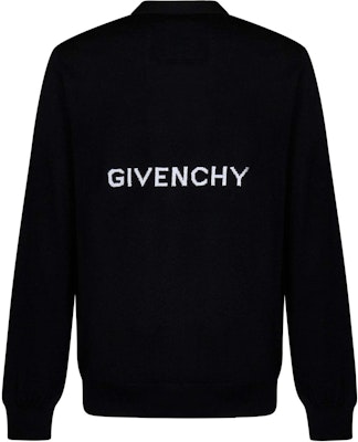 Cárdigan Negro de Punto Givenchy con Logo de Letras y Mangas Largas. BM90N74YER-001 Lookbook Cárdigan Negro de Punto Givenchy con Logo de Letras y Mangas Largas. BM90N74YER-001