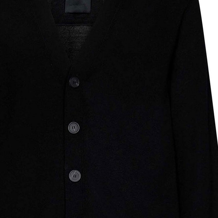 Purchase Cárdigan Negro de Punto Givenchy con Logo de Letras y Mangas Largas. BM90N74YER-001