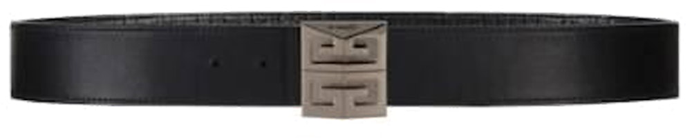 GIVENCHY Black Leather Belt with Elegant Buckle - 4cm Width BK4063K1QW001 GIVENCHY Black Leather Belt with Elegant Buckle - 4cm Width BK4063K1QW001