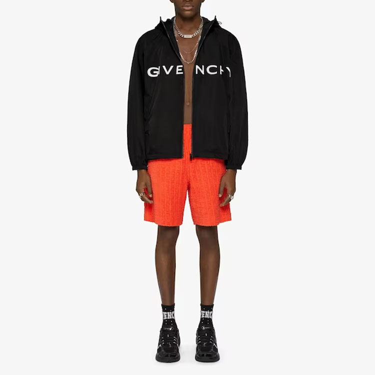 Lookbook 紀梵希 黑色字母印花拉鍊外套 BM011313YT-001