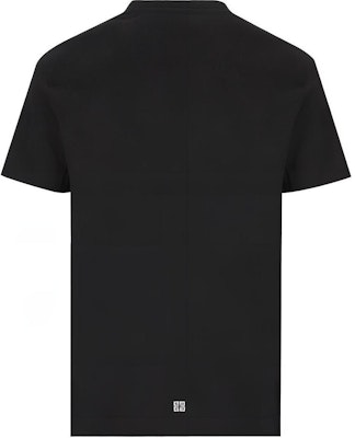 GIVENCHY Baju-T Leher Krew Lengan Pendek Logo Hitam. BM716G3YM8-001 Lookbook GIVENCHY Baju-T Leher Krew Lengan Pendek Logo Hitam. BM716G3YM8-001